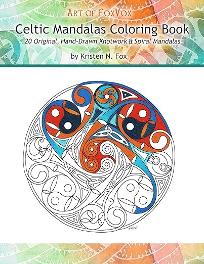 FEATURED BOOK: Celtic Mandalas Coloring Book: 20 Original, Hand-Drawn Celtic Mandalas by Kristen N. Fox